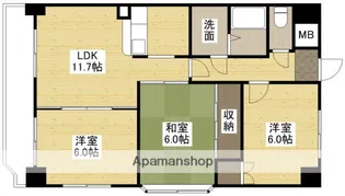 アピアイレブン【7階】の間取り