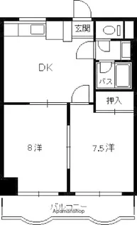 パティオ舟入【3階】の間取り