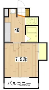 ルミノーソ三篠【5階】の間取り