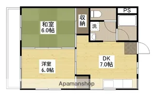 コーポ高浦【3階】の間取り