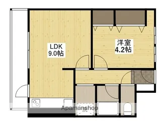 1LDKの間取り画像