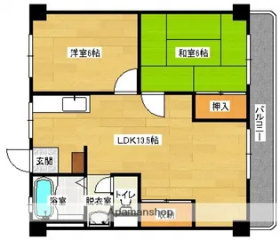 三保マンション【3階】の間取り