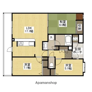 庚午北パークハウス【2階】の間取り