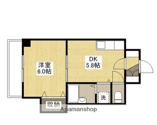 SINCERE−舟入【6階】の間取り