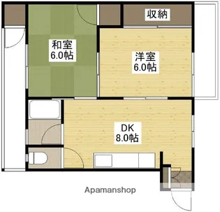 コーポ福島【3階】の間取り