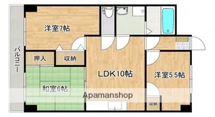ブリリアンK【2階】の間取り