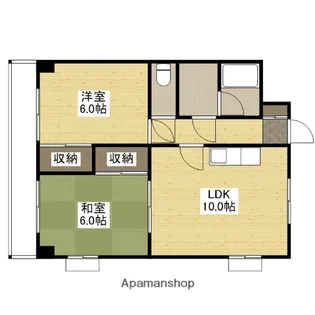 グリーンハイツ西原【6階】の間取り