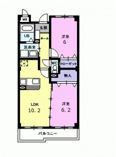 ヌーヴェルブリーゼ【3階】の間取り