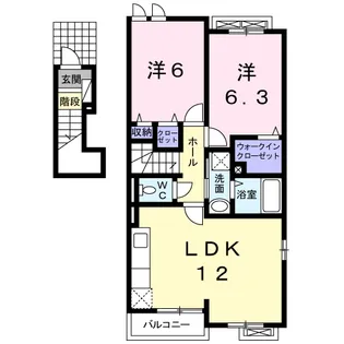 グレイスフルK【2階】の間取り