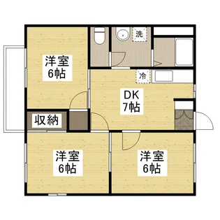 ニューシティ猿田A【1階】の間取り