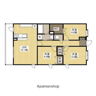 元宇品パレス【2階】の間取り