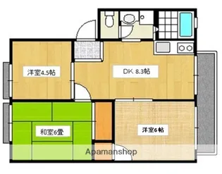 エステート宇品【2階】の間取り