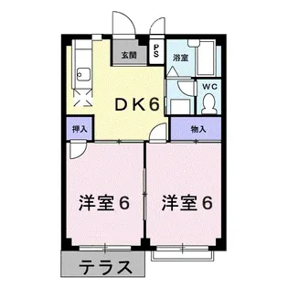 エルディム増井【1階】の間取り