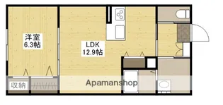 ヴァンレーベ【1階】の間取り