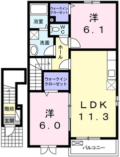 ブルーリバー【2階】の間取り