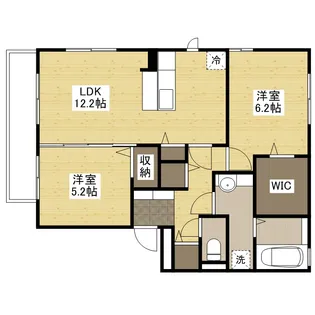 プルーニャ B棟【2階】の間取り