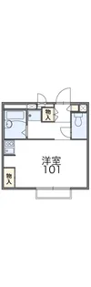 レオパレスジュネスEBA【202号室】の間取り