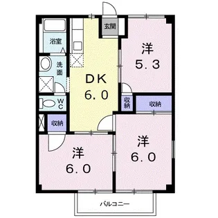 ニューシティ西川【2階】の間取り