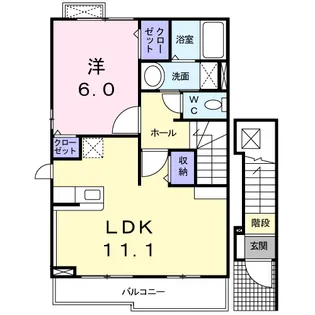 ノーブル 川内 Ⅲ番館【2階】の間取り