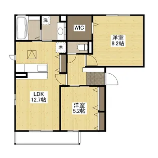 プルーニャC棟【1階】の間取り