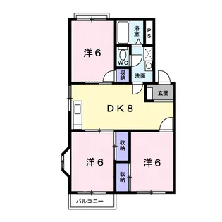 エルディム佃A【2階】の間取り