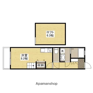 アメニティ江波【1階】の間取り