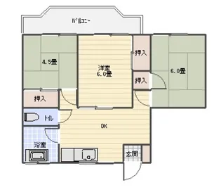コーポ春貝地【301号室号室】の間取り