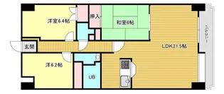 ホウライツルビル【602号室号室】の間取り