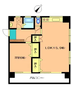 広島県広島市安佐南区緑井6丁目【マンション】の間取り