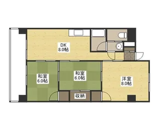 広島県広島市東区光町1丁目【マンション】の間取り