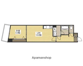 CREST CENTRAL BLDG.【8階】の間取り