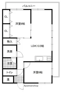 サンライズ小町【10階】の間取り
