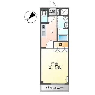 メルヴェーユ南観音【3階】の間取り