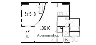 JEUNESSE翠町【1階】の間取り