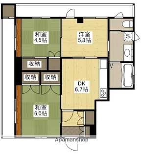 コーポ吉岡【1階】の間取り