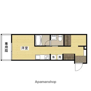 リバーノース中筋【1階】の間取り