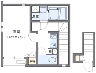 クレイノセゾン コーボー【201号室】の間取り