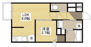 月光南観音四番館【1階】の間取り
