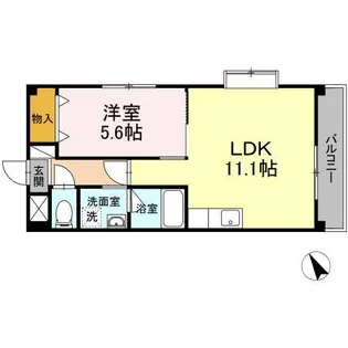 コンフォール空港通り【6階】の間取り