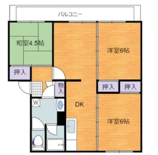高陽真亀団地1号棟【306号室号室】の間取り