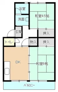 高陽真亀団地2号棟【305号室号室】の間取り