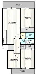 鈴が峰第5団地 5号棟【502号室号室】の間取り