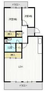 鈴が峰第5団地 5号棟【206号室号室】の間取り