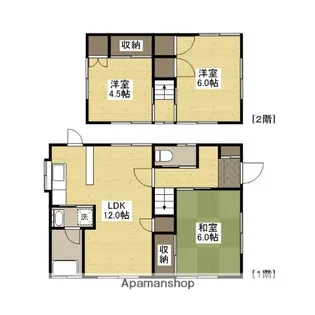 広島県広島市安佐南区大町西3丁目【一戸建】の間取り