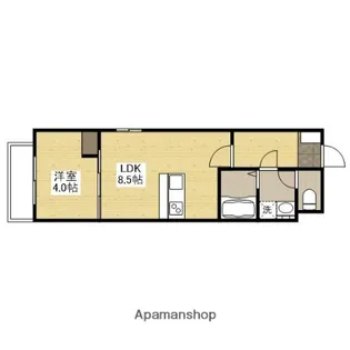 アルバステラ祇園【1階】の間取り