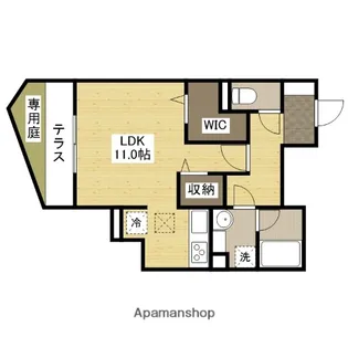 タウン祇園【1階】の間取り