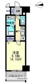 ラフィーネ本川【10階】の間取り