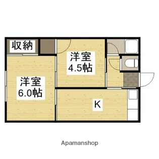尾長東アパート【1階】の間取り