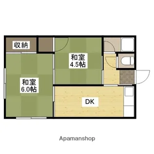 尾長東アパート【2階】の間取り