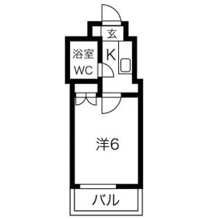 メゾンダイアナイン皆実【6階】の間取り